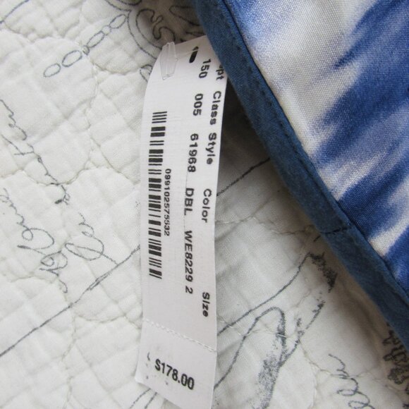 NEW $178 J. Crew Diana 100% Silk Ikat Dress Strapless Blue White coctkatil sz 2 - Picture 3 of 8